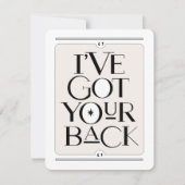 Ich habe deine schwarze Flachkarte got (Vorderseite)