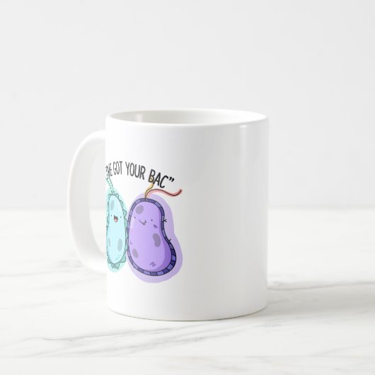 Ich habe deinen Bac Funny Bacteria Pun Got Kaffeetasse (Vorderseite Links)