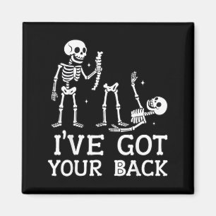 Ich habe deinen Rücken Skelett Lustiger Halloween- Magnet