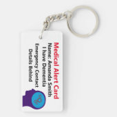 Ich habe Demenz Schlüsselanhänger (Rückseite)