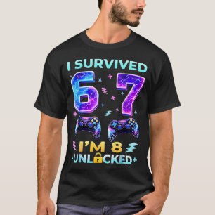 Ich habe den 6. 7. Ich bin 8 Geburtstag Boys Gamer T-Shirt