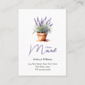 Ich habe den Adressenwechsel verschoben Ankündigun Visitenkarte (Vorderseite)