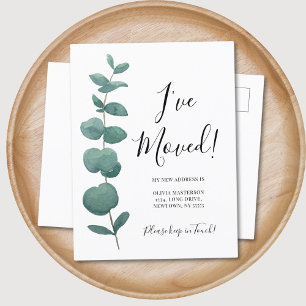 Ich habe den Adresswechsel in Eukalyptus verschobe Ankündigungspostkarte