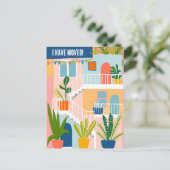 Ich habe den Adresswechsel in tropischen Apparteme Postkarte (Stehend Vorderseite)