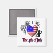 Ich habe den Amerikanische Unabhängigkeitstag gehö Magnet (Vorderseite/Rückseite)