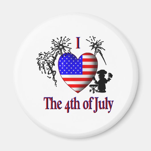 Ich habe den Amerikanische Unabhängigkeitstag gehö Magnet (Vorne)