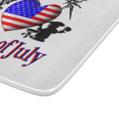 Ich habe den Amerikanische Unabhängigkeitstag gehö Schneidebrett (Ecke)