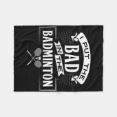 Ich habe den Badminton-Player-Rackets-Shuttle schl Fleecedecke (Vorderseite (Horizontal))