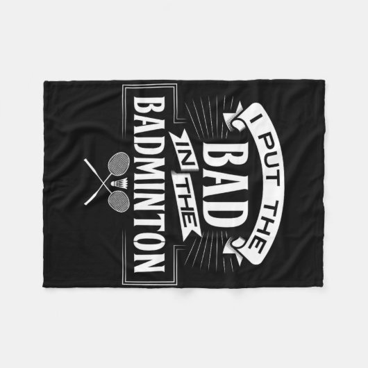 Ich habe den Badminton-Player-Rackets-Shuttle schl Fleecedecke (Vorderseite (Horizontal))