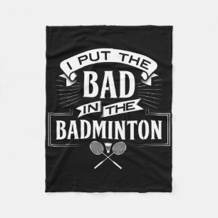 Ich habe den Badminton-Player-Rackets-Shuttle schl Fleecedecke