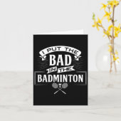 Ich habe den Badminton-Player-Rackets-Shuttle schl Karte (Gelbe Blume)