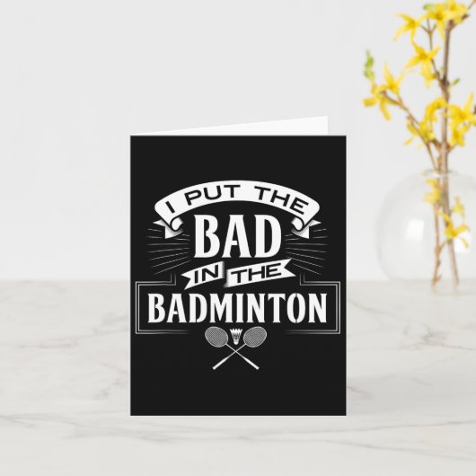 Ich habe den Badminton-Player-Rackets-Shuttle schl Karte (Gelbe Blume)