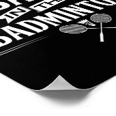 Ich habe den Badminton-Player-Rackets-Shuttle schl Poster (Ecke)