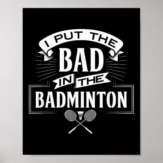 Ich habe den Badminton-Player-Rackets-Shuttle schl Poster (Vorne)