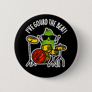 Ich habe den beat Funny Drummer Pun Dark BG gegoss Button