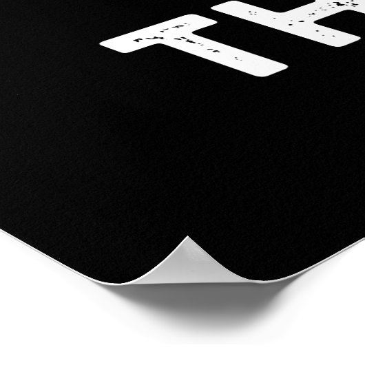 Ich habe den besiegten Funny Animal Pun Dark BG Poster (Ecke)