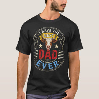 Ich habe den besten besten Vater Vatertag Kuh Stol T-Shirt