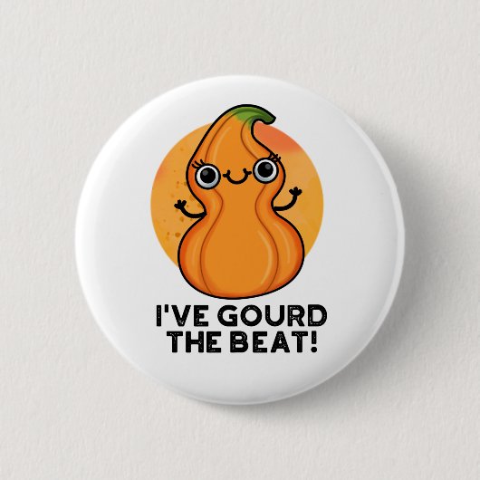 Ich habe den besten Funny Veggie Pun gegossen Button (Vorderseite)