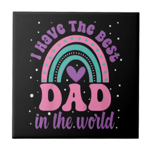 Ich habe den besten Vater in der Welt der Kinderfa Fliese