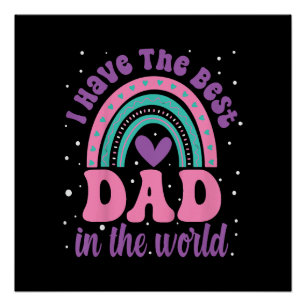 Ich habe den besten Vater in der Welt der Kinderfa Poster