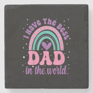 Ich habe den besten Vater in der Welt der Kinderfa Steinuntersetzer