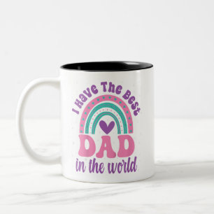 Ich habe den besten Vater in der Welt der Kinderfa Zweifarbige Tasse
