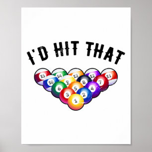 Ich habe den Billard Player Pool Billard Snooker P Poster