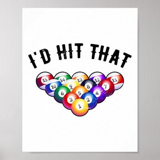 Ich habe den Billard Player Pool Billard Snooker P Poster (Vorne)