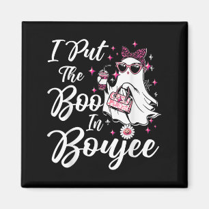 Ich habe den Boo in Boujee Ghost Funny Pink Leopar Magnet