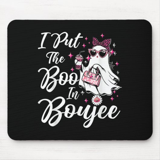 Ich habe den Boo in Boujee Ghost Funny Pink Leopar Mousepad (Vorne)