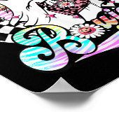 Ich habe den Boo in Boujee Ghost Retro Zebra Leopa Poster (Ecke)