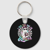 Ich habe den Boo in Boujee Ghost Retro Zebra Leopa Schlüsselanhänger (Vorderseite)