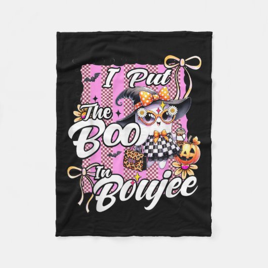 Ich habe den Boo in Boujee Niedlich Ghost Leopard  Fleecedecke (Vorderseite)