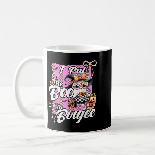 Ich habe den Boo in Boujee Niedlich Ghost Leopard  Kaffeetasse (Links)