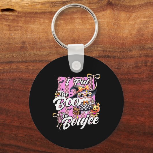 Ich habe den Boo in Boujee Niedlich Ghost Leopard Schlüsselanhänger (Vorderseite)