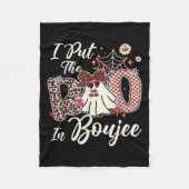 Ich habe den Boo in Boujee Niedlich Leopard Retro  Fleecedecke (Vorderseite)