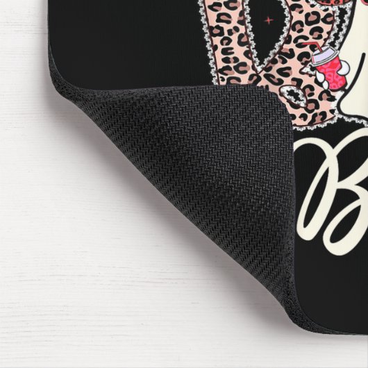 Ich habe den Boo in Boujee Niedlich Leopard Retro Mousepad (Ecke)