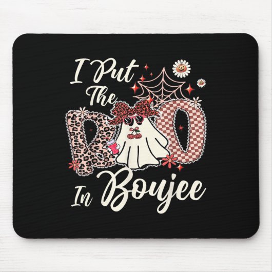 Ich habe den Boo in Boujee Niedlich Leopard Retro  Mousepad (Vorne)