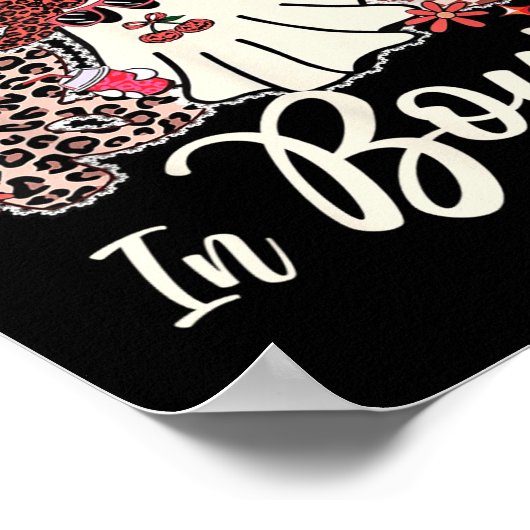 Ich habe den Boo in Boujee Niedlich Leopard Retro Poster (Ecke)