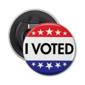 Ich habe den Button 2024 gewählt Flaschenöffner (Vorderseite)