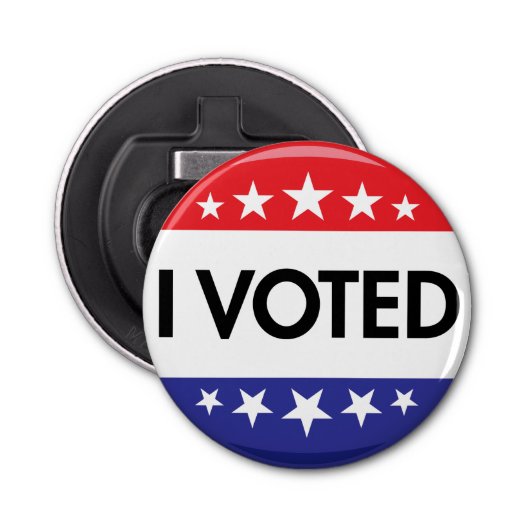 Ich habe den Button 2024 gewählt Flaschenöffner (Vorderseite)