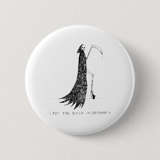 Ich habe den dunklen Halloween-Spaß A in den Obitu Button (Vorderseite)