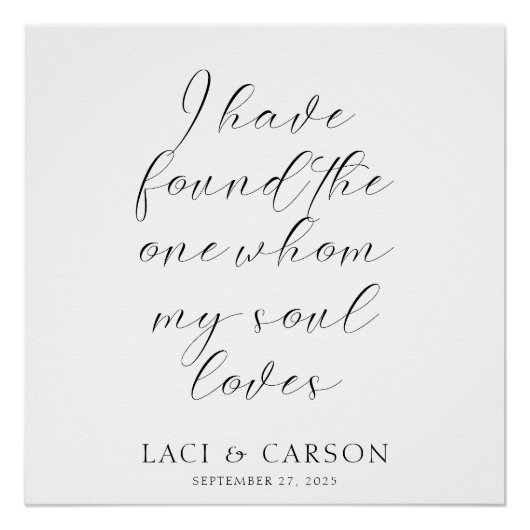 "Ich habe den einen gefunden" Banner für die Hochz Poster (Vorderseite)