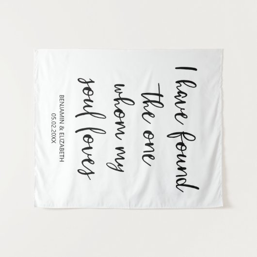 Ich habe den einen Hochzeitshintergrund für mich g Wandteppich (Vorderseite (Horizontal))