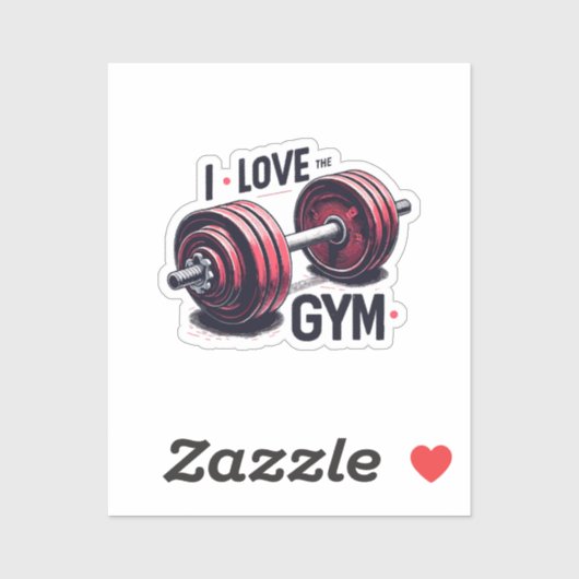 Ich habe den Fitnessraum Liebe Aufkleber (Blatt)