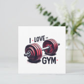 Ich habe den Fitnessraum Liebe Einladung (Stehend Vorderseite)