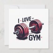 Ich habe den Fitnessraum Liebe Einladung (Vorderseite)
