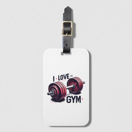 Ich habe den Fitnessraum Liebe Gepäckanhänger (Vorderseite Vertikal)