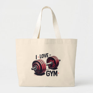 Ich habe den Fitnessraum Liebe Jumbo Stoffbeutel