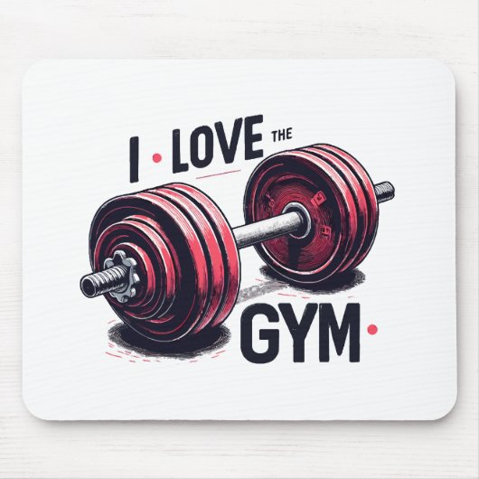 Ich habe den Fitnessraum Liebe Mousepad (Vorne)